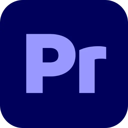 شعار Adobe Premiere Pro 2026 الرسمي باللون البنفسجي لتحرير الفيديو والمونتاج